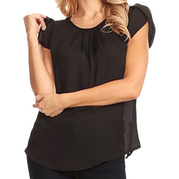 PAPERMOON Designed for Stitch Fix Chiffon Short Sleeve Blouse - Picture 10 of 11